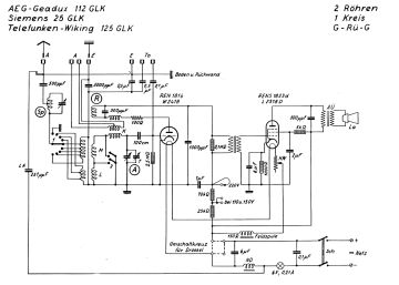 AEG Geadux 112GLK schematic circuit diagram